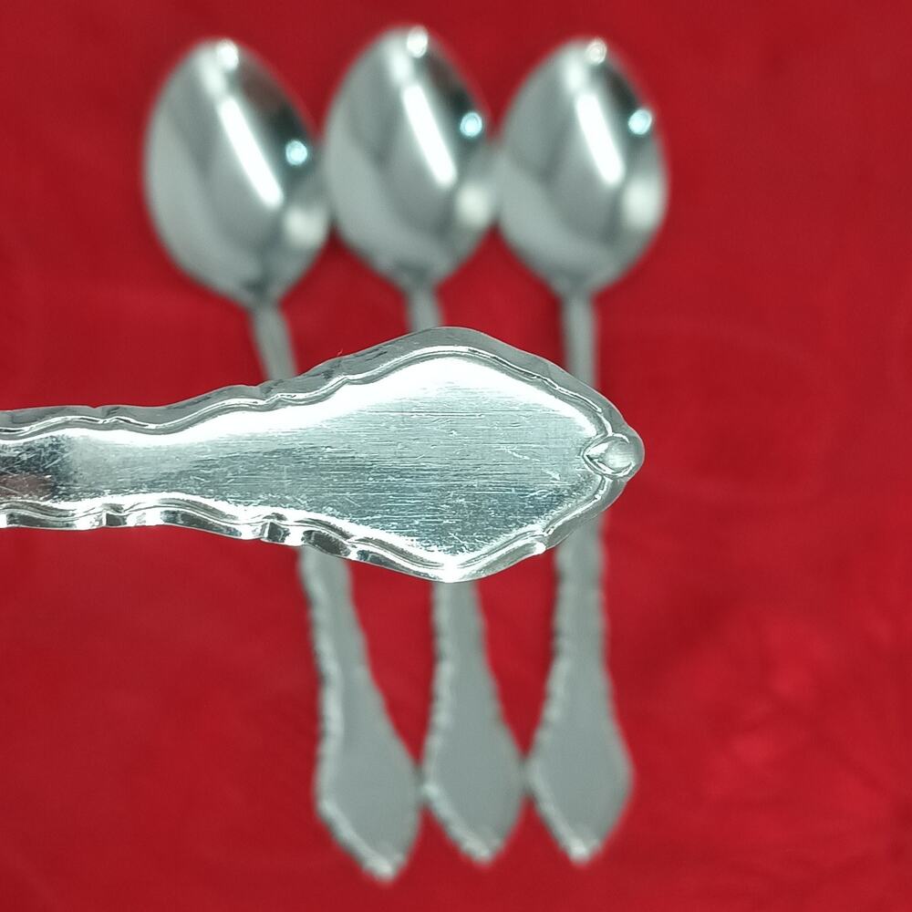 4X Tsp Oneida Community SATINIQUE Like READ Stainless Teaspoons